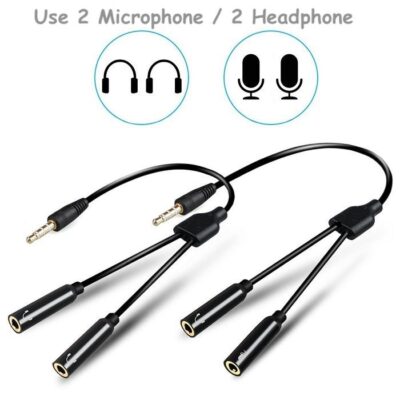 Dual Microphone Adapter for Smartphone & Laptop