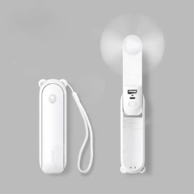 JISULIFE F8x Handheld 3 in 1 Fan with 4000 mAh Power bank and Torch Light