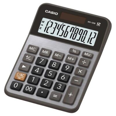 Original Casio 12 digits Mini Desktop Calculator (MX-120B)