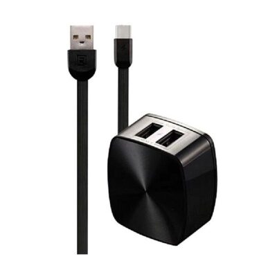 Remax RP-U215 2 USB Port Charger and Micro USB/Type C Data Cable
