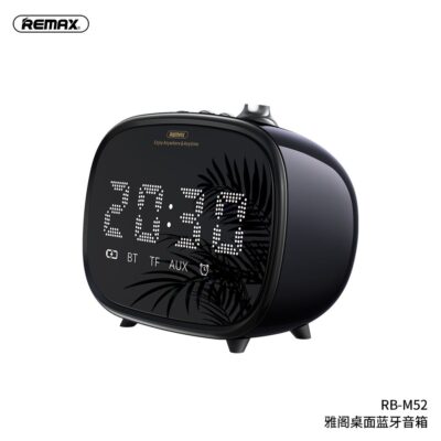 Remax RB-M52 New Arrival Best Selling Metal Alarm Clock Wireless Bluetooth Speaker (3 Watt)