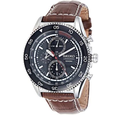 Seiko Chronograph Gents Leather Band Watch – SNDG57P2