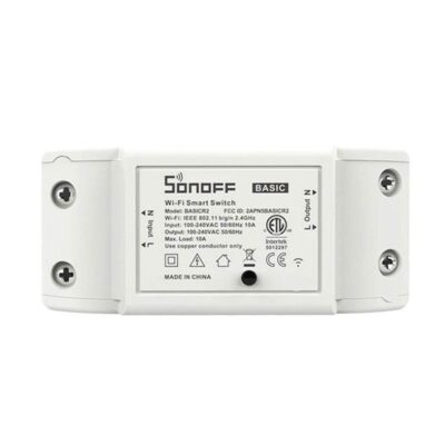 SONOFF Basic R2 – WiFi Switch to Schedule, ON or OFF Fan, Light, TV, Mobile Charger Control with Smartphone