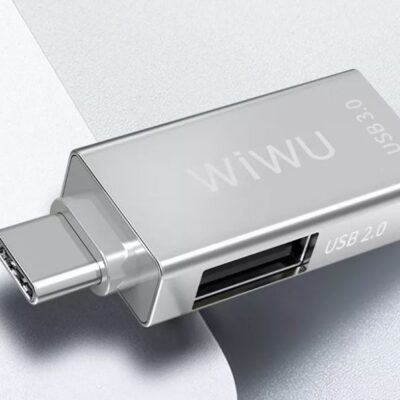 WIWU T02 USB Type-C Hub Zinc Alloy Case – Silver