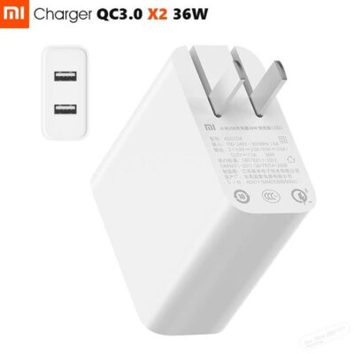 Xiaomi Mi 36W Charger 2 USB-A Port Dual QC 3.0 for Quick Charge Supported Device
